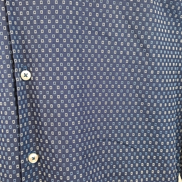 Satch Collared Dress Shirt Button Down Slim Fit Long Sleeve Geometric‎ - Picture 6 of 9